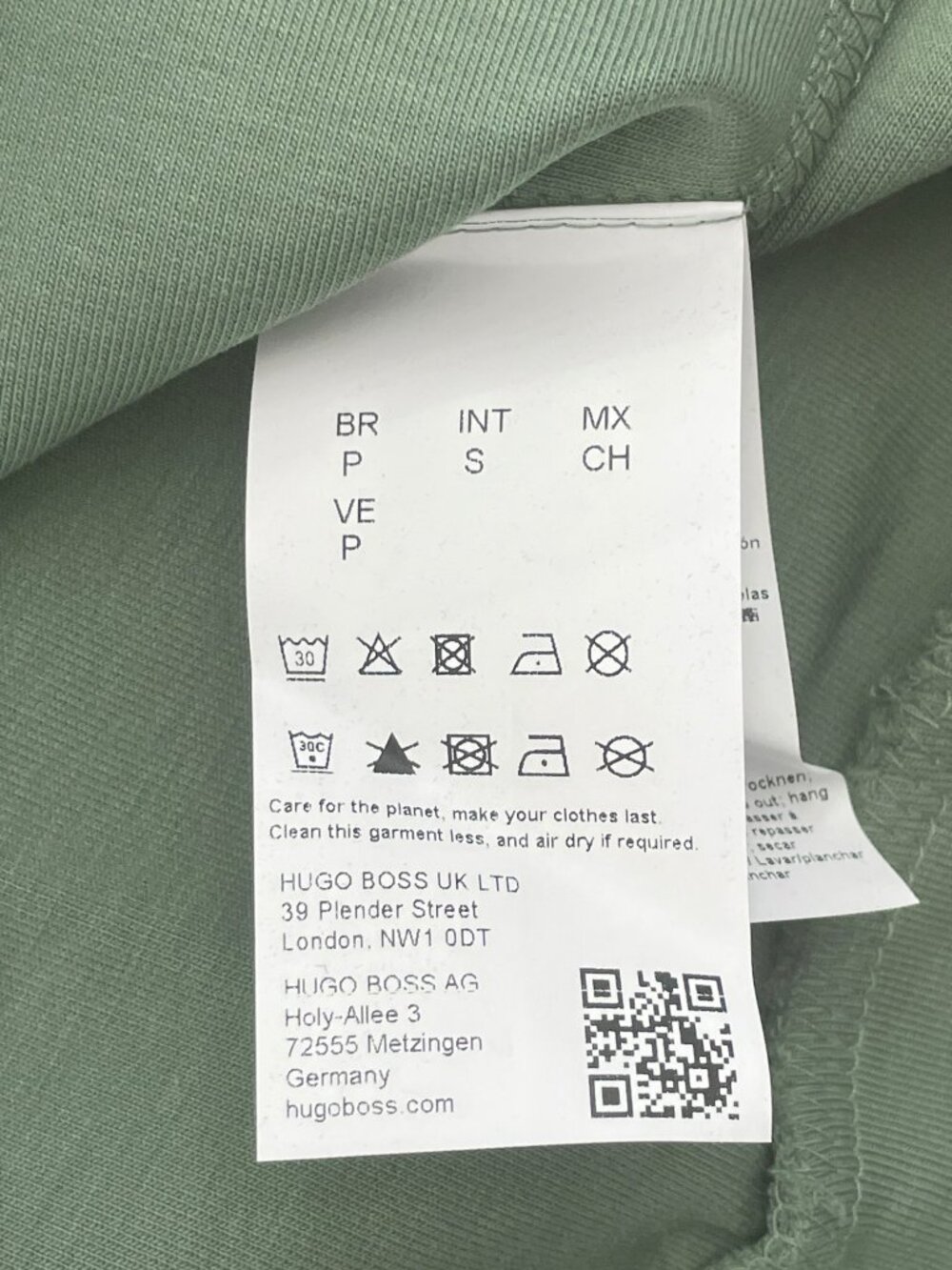 Hugo Boss Salbo Sweatshirt Crewneck Green Cotton Blend Logo Print Men's Sz S NEW - Picture 6 of 7
